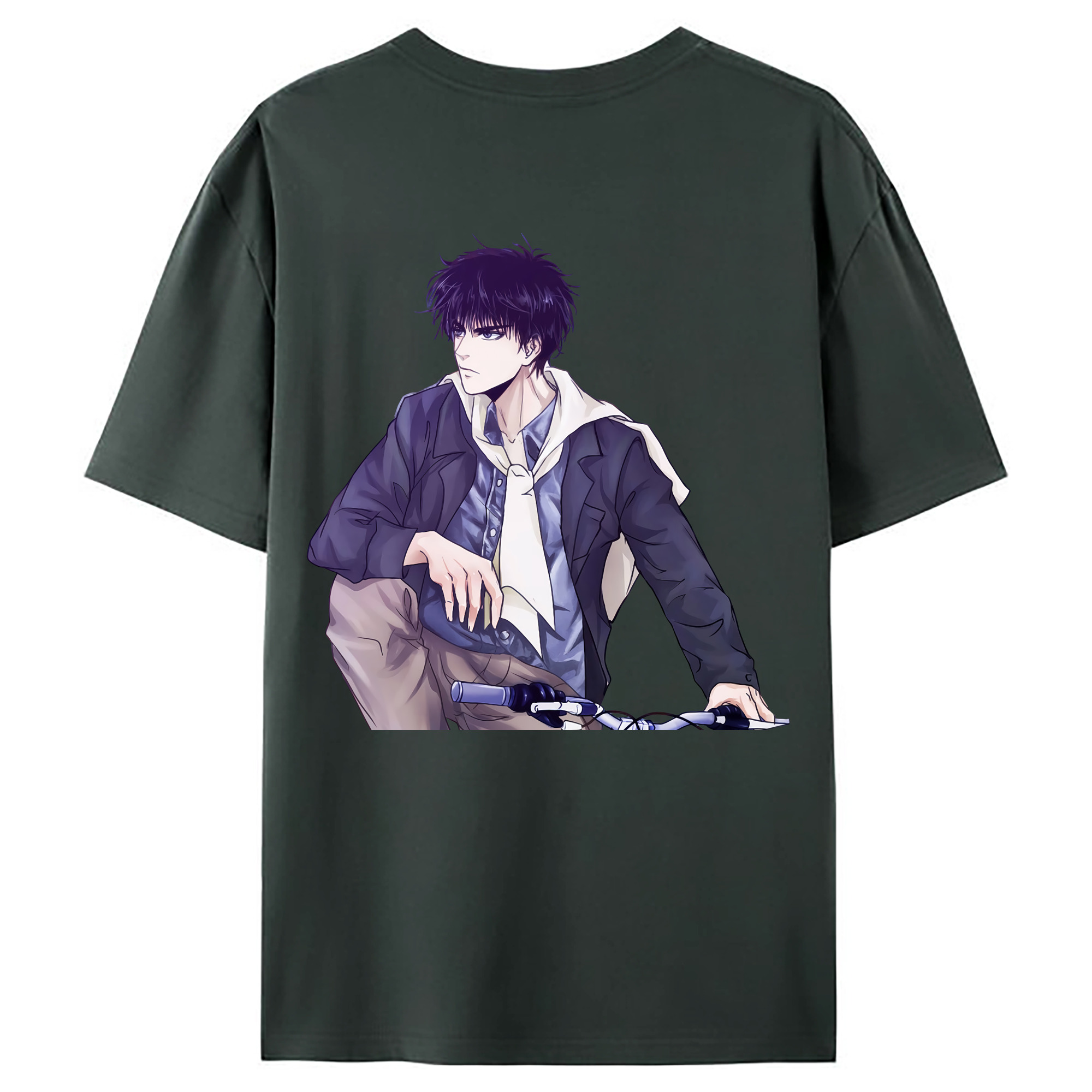（画像用） SLAM DUNK／スラムダンク 綿100％ メンズ半袖Tシャツ（バックプリント） 通気性